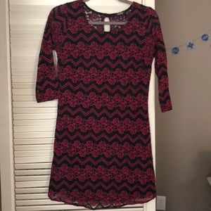 Beautiful Maroon Lace Dress Size Small